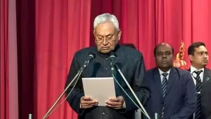 janata dal united (jdu) chief nitish kumar secured his ninth term as bihar chief minister in a swearing in ceremony at raj bhavan