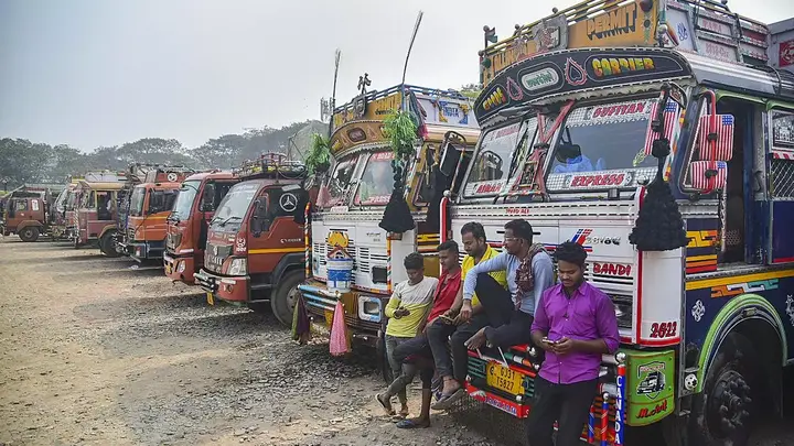 protests by truck drivers in maharashtra and punjab against the newly enforced hit and run provision